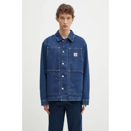 Zdjęcie Carhartt WIP kurtka jeansowa OG Double Front Jacket kolor granatowy przejściowa I034866.106