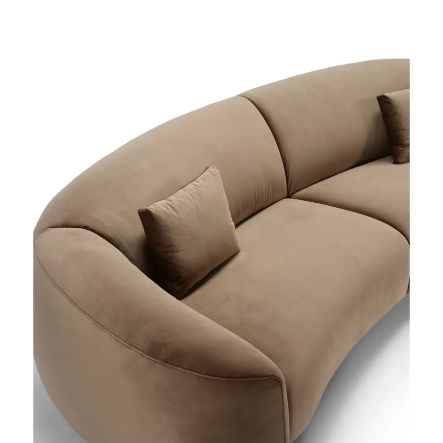 obrazek 3 Wykwitna sofa Carlyle w kształcie półksiężyca do salonu