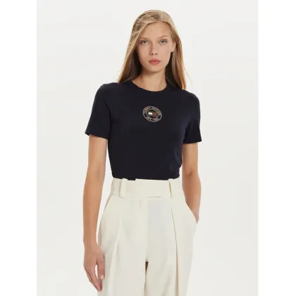 Zdjęcie Tommy Hilfiger T-Shirt Nautical Graphic WW0WW43652 Niebieski Slim Fit