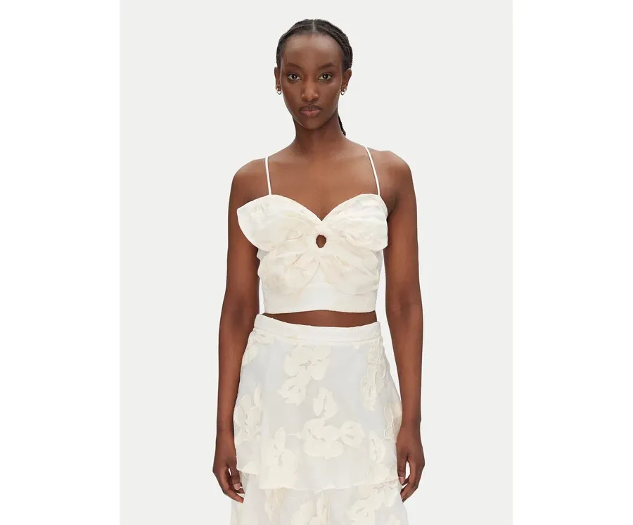 obrazek 1 ACCESS FASHION Top 53-2120-558 Écru Slim Fit