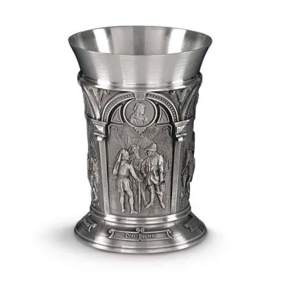 Zdjęcie Niebywały cynowy kubek do wina 250 ml