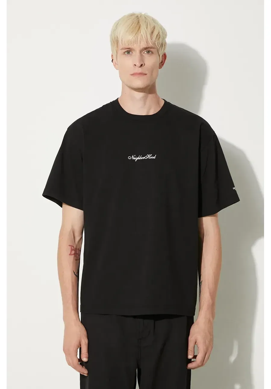 obrazek 1 NEIGHBORHOOD t-shirt Tee SS-8 męski kolor czarny z nadrukiem 241PCNH.ST08