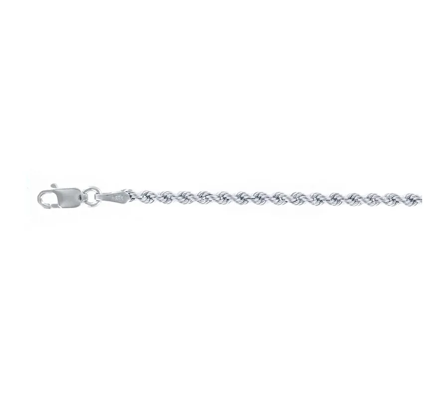 obrazek 1 Łańcuszek damski z białego złota (40 cm)