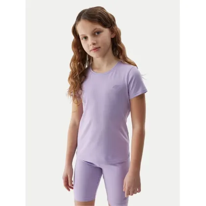 Zdjęcie 4F T-Shirt 4FJWSS24TTSHF1110 Fioletowy Regular Fit