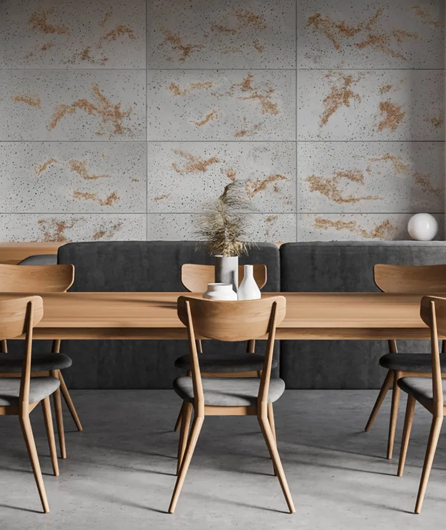 obrazek 1 120x60 cm DS - (jasny popiel, złote kruszywo) - płyta beton architektoniczny ultralekka