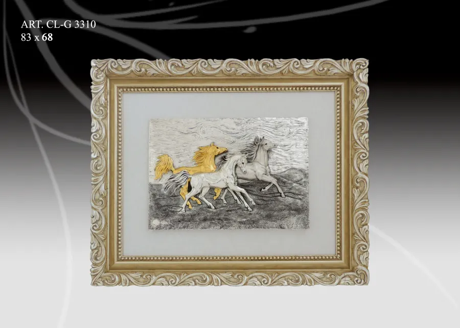 obrazek 1 Subtelny obraz trzech pędzących koni