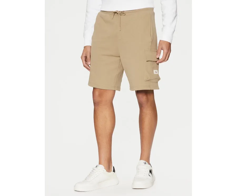 obrazek 1 Calvin Klein Jeans Szorty sportowe J30J327284 Beżowy Regular Fit