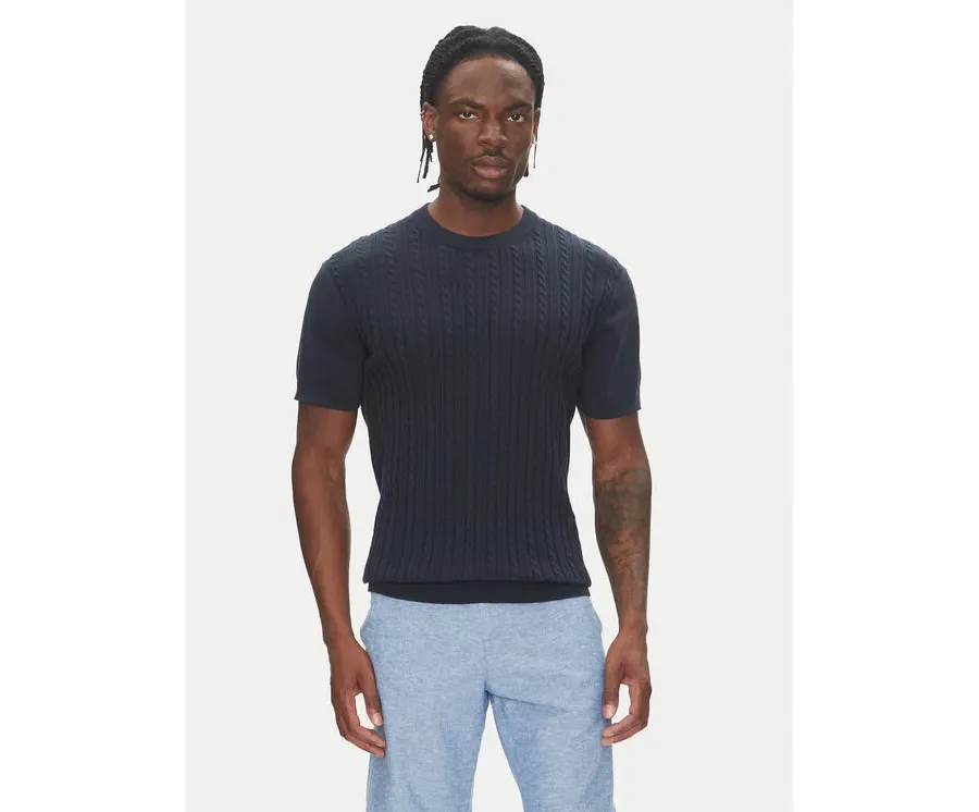obrazek 1 Lindbergh Sweter 30-804115 Granatowy Slim Fit