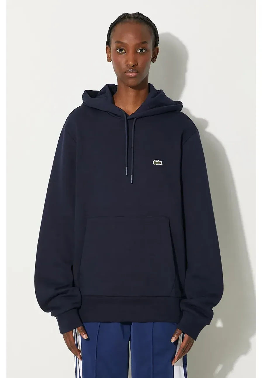 obrazek 1 Lacoste bluza kolor granatowy z kapturem gładka