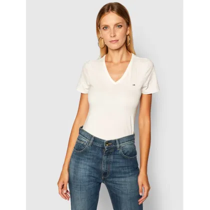 Zdjęcie Tommy Jeans T-Shirt Tjw Skinny Stretch DW0DW09197 Biały Slim Fit
