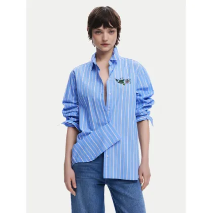 Zdjęcie Desigual Koszula Dont Do It 25SWCW16 Niebieski Loose Fit