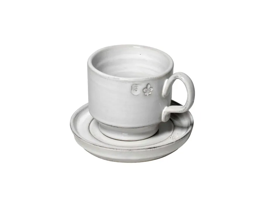 obrazek 2 Zestaw 6 filiżanek do espresso ze spodkiem w stylu wiejskim - Virginia Casa