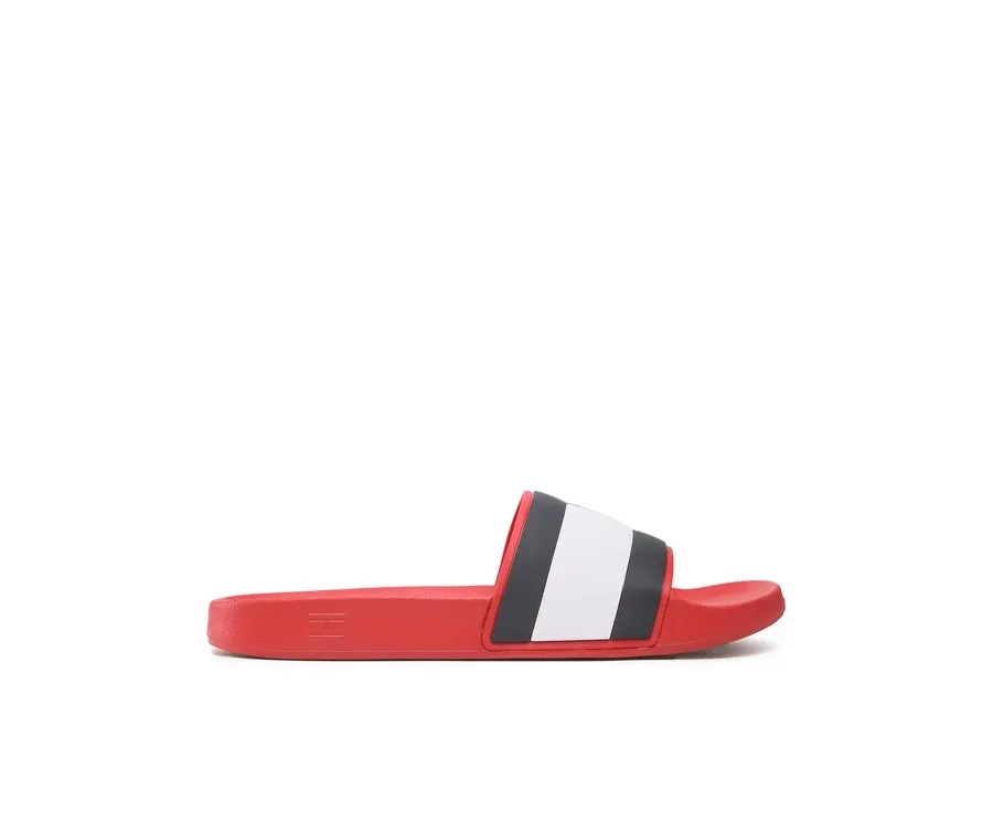 obrazek 1 Tommy Hilfiger Klapki Rubber Th Flag Pool Slide FM0FM04263 Czerwony