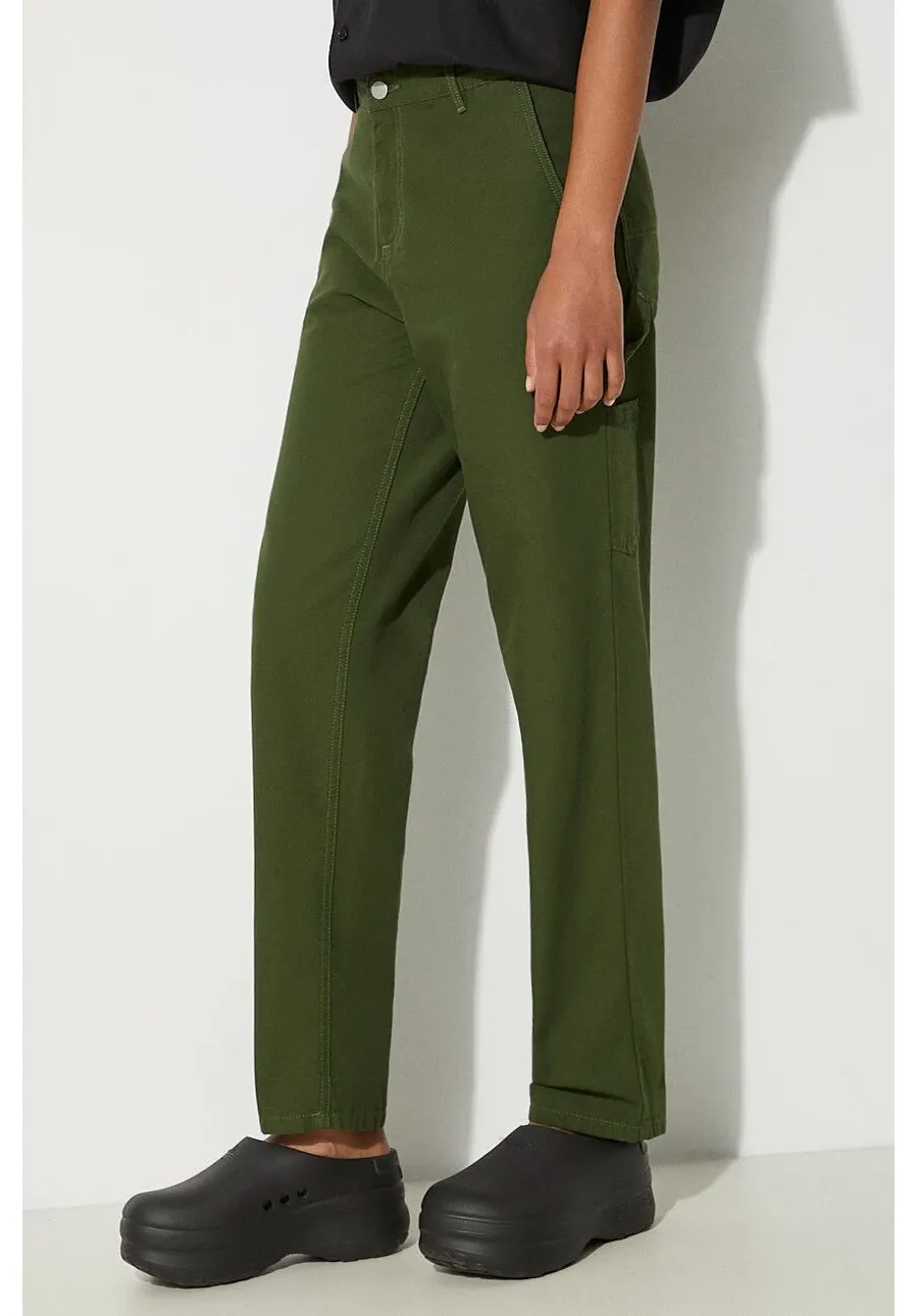 obrazek 1 Carhartt WIP spodnie bawełniane Pierce Pant kolor zielony proste high waist I033140.2BR02