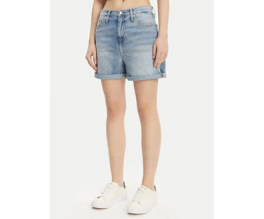 obrazek 1 Calvin Klein Jeans Szorty jeansowe J20J225152 Niebieski Mom Fit