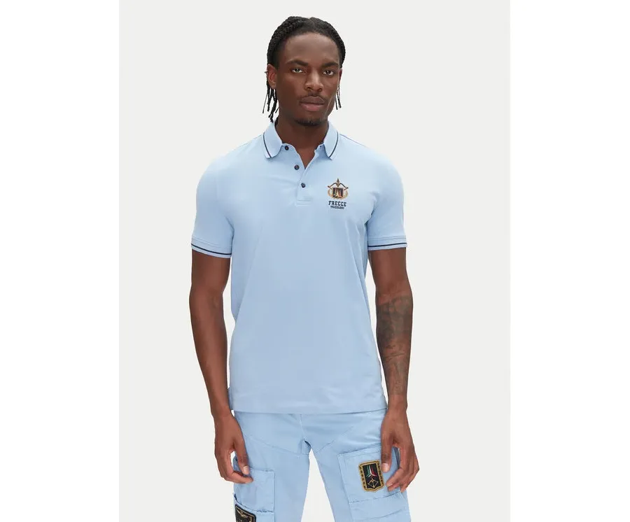 obrazek 1 Aeronautica Militare Polo 251PO1850P191 Niebieski Slim Fit
