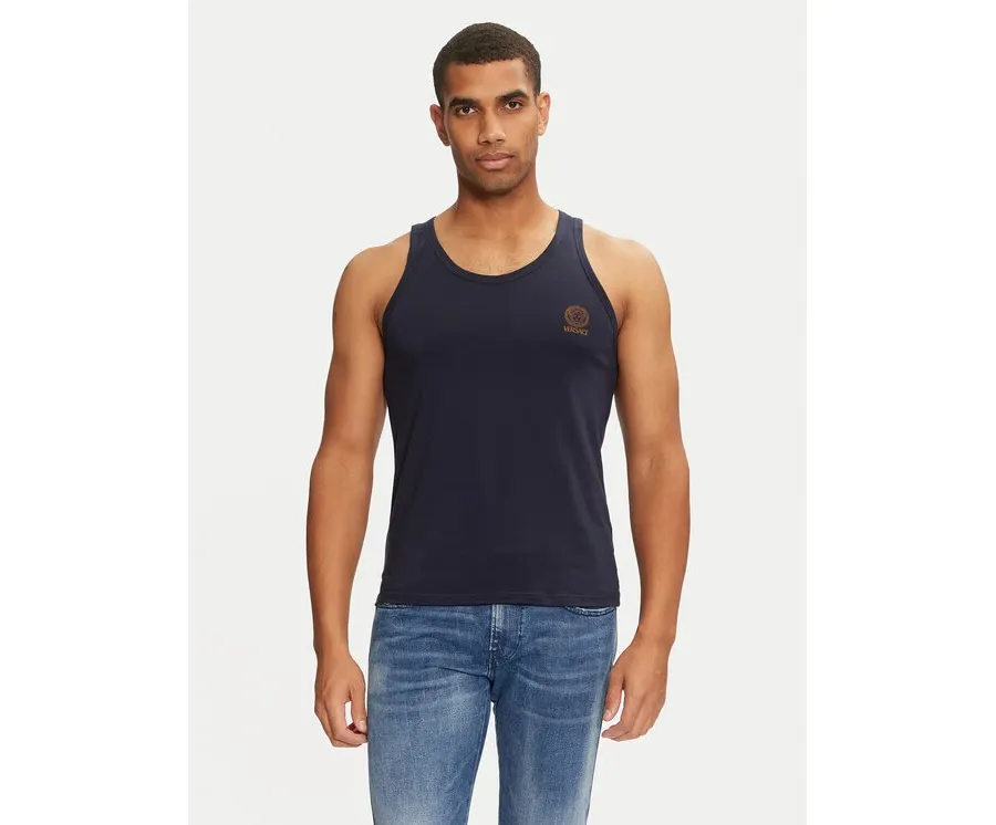 obrazek 1 Versace Tank top AUU01012 1A1001 Granatowy Regular Fit