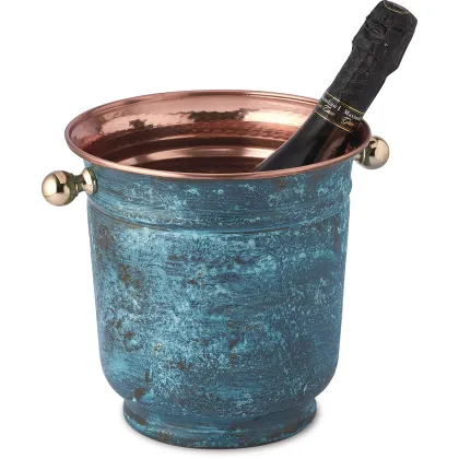 Zdjęcie Miedziano-zielone wiaderko do lodu - Cu Artigiana
