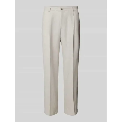 Zdjęcie Spodnie do garnituru o luźnym kroju z zakładkami w pasie i kantem model ‘Jarod2’