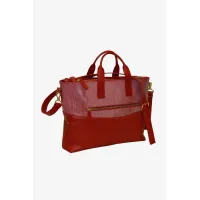 Picture Designer red leather briefcase - terrida