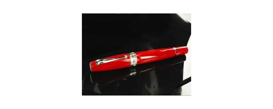 obrazek 2 Nowoczesne Pióro Wieczne Czerwony Celluloid Miya Montegrappa