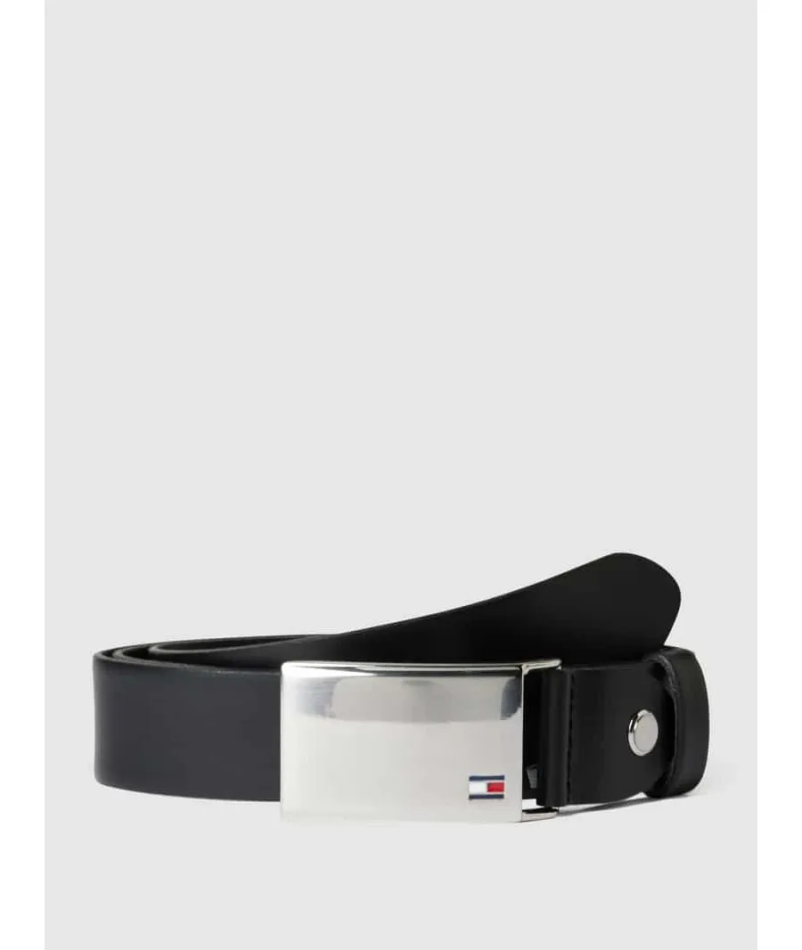 obrazek 1 Tommy Hilfiger Pasek Męski Th Plaque Belt 3.5 Adj AM0AM01995 Czarny