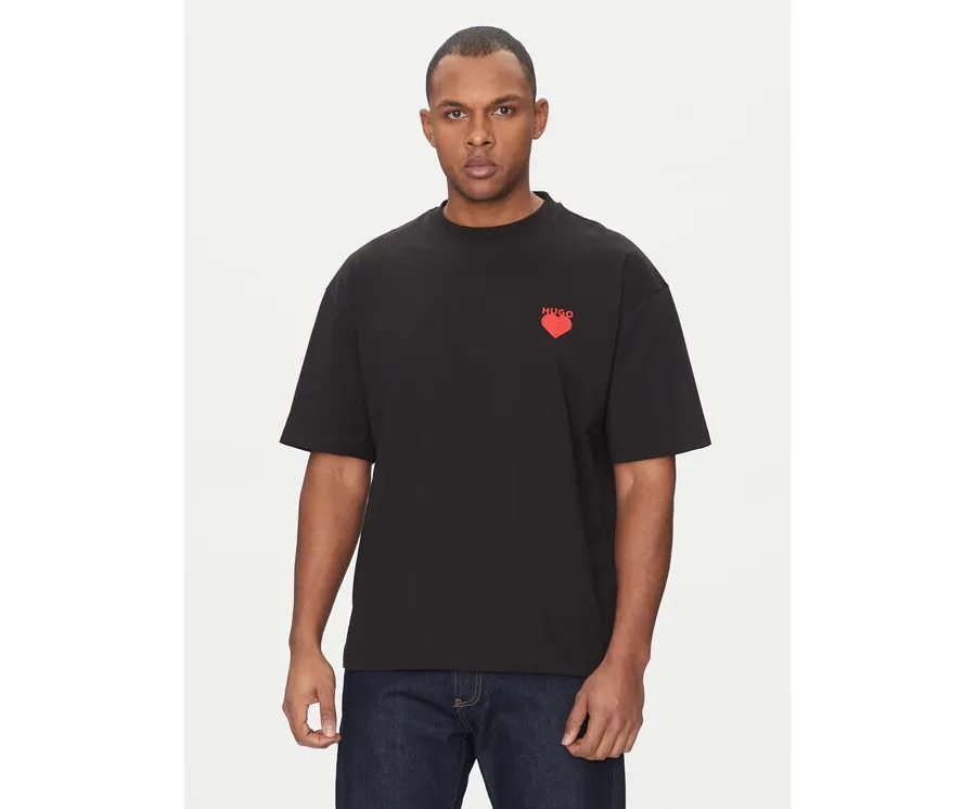 obrazek 1 HUGO T-Shirt Dewdam 50530557 Czarny Relaxed Fit