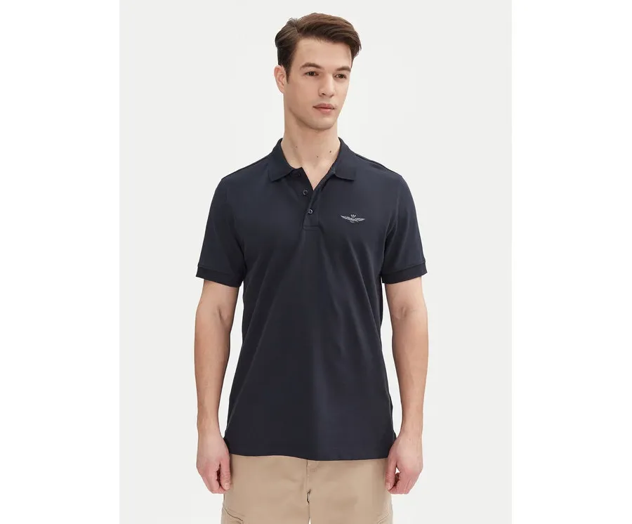 obrazek 1 Aeronautica Militare Polo 251PO1843P191 Granatowy Regular Fit