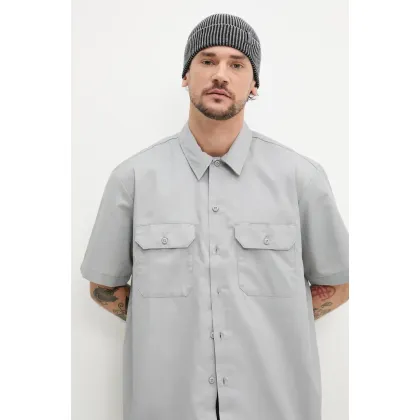 Zdjęcie Dickies koszula męska kolor szary regular z kołnierzykiem klasycznym