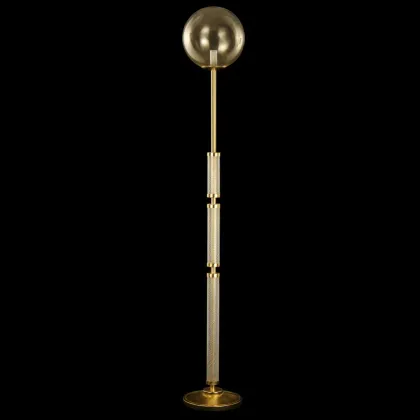 Zdjęcie Stylowa włoska szklana lampa podłogowa - szkło murano wykonane ręcznie
