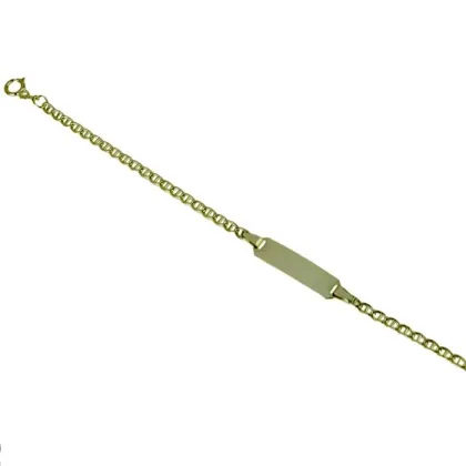 Zdjęcie Bransoletka z płytką z łańcuszkiem krzyżowym dla dziecka