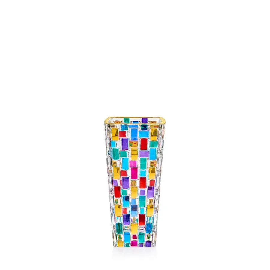 obrazek 1 Kryształowy wazon z kolorowego szkła murano (20 cm)