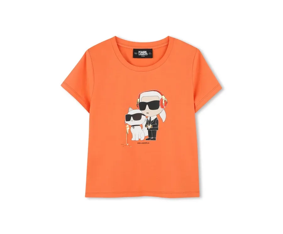 obrazek 1 Karl Lagerfeld Kids T-Shirt Z30492 S Pomarańczowy Regular Fit