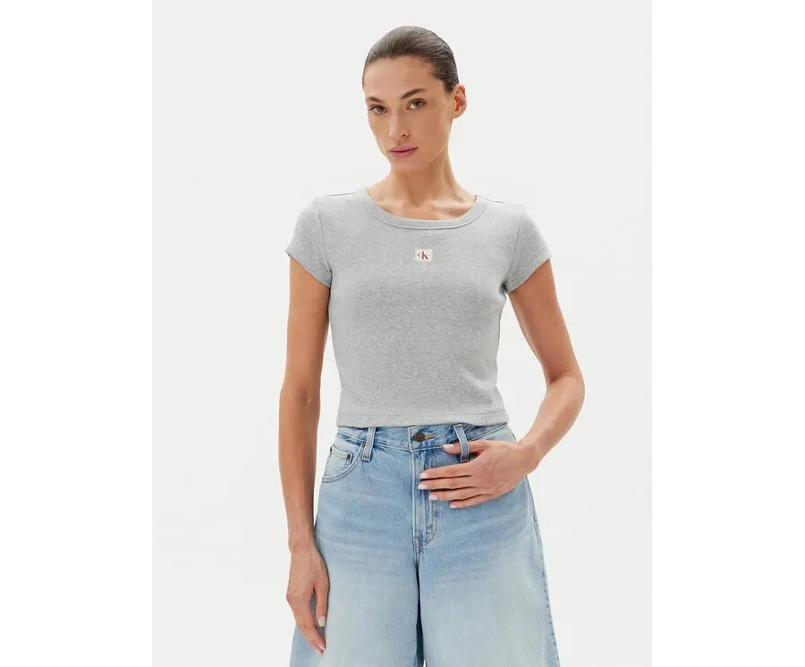 obrazek 1 Calvin Klein Jeans T-Shirt LV047C200G Szary Slim Fit