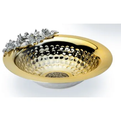 Zdjęcie Fantastyczna misa dekoracyjna w pozłacanym wykończeniu