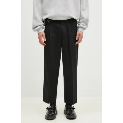 Zdjęcie NEIGHBORHOOD spodnie NEIGHBORHOOD X Dickies . Tuck Wide Pants męskie kolor czarny proste 242VFDKN.PTM01