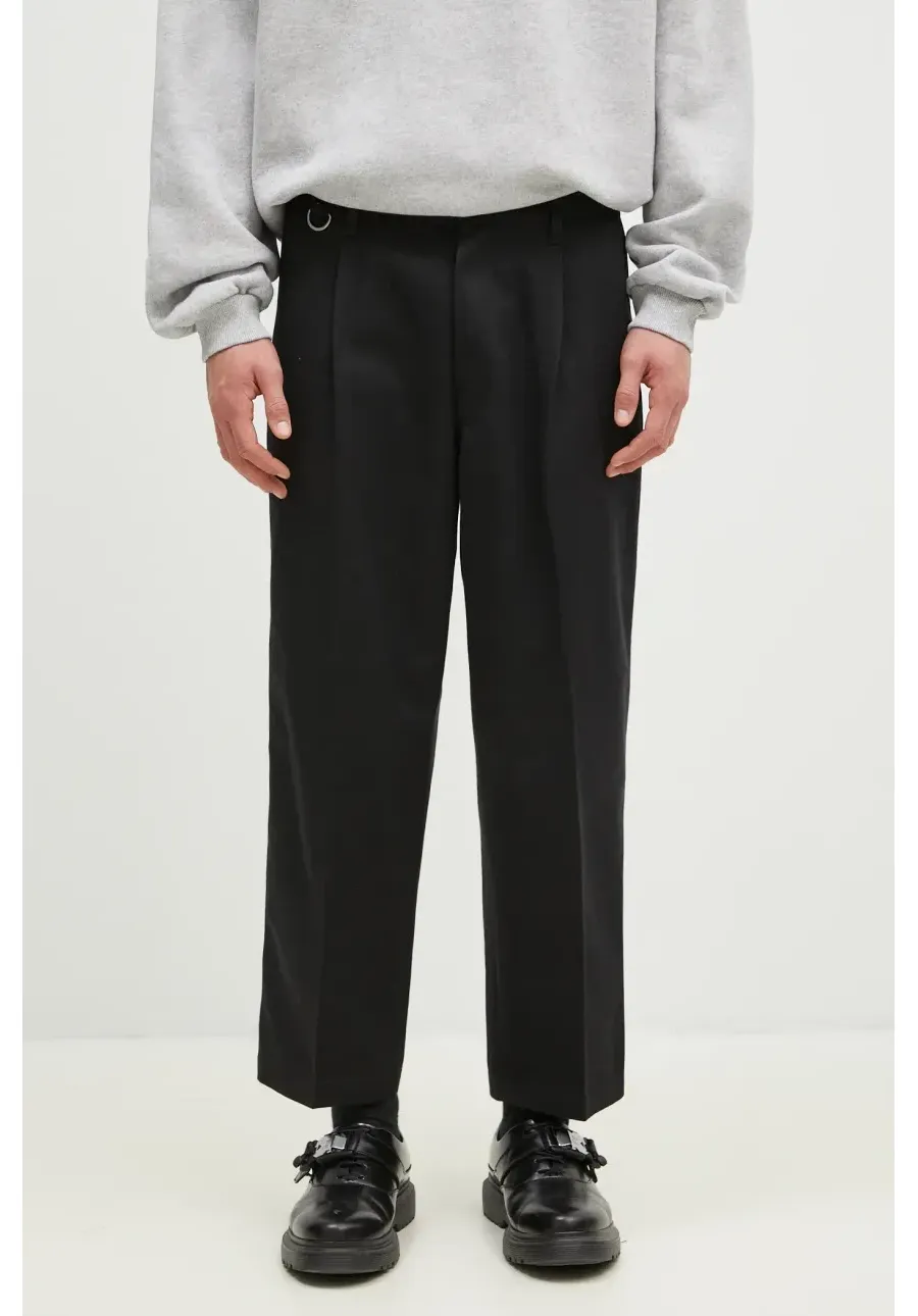 obrazek 1 NEIGHBORHOOD spodnie NEIGHBORHOOD X Dickies . Tuck Wide Pants męskie kolor czarny proste 242VFDKN.PTM01