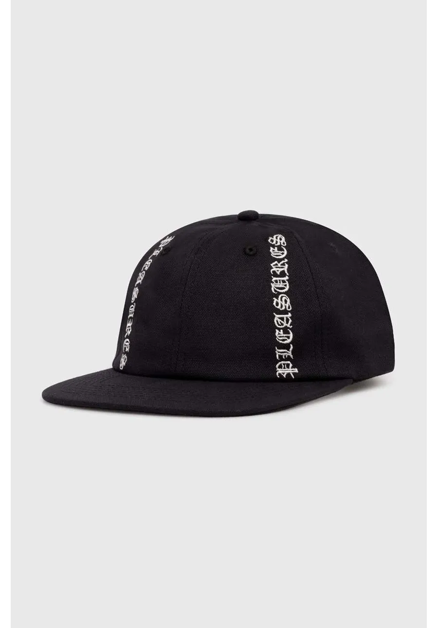 obrazek 1 PLEASURES czapka z daszkiem bawełniana Horns Canvas Cap kolor czarny z nadrukiem P24SP067.BLACK
