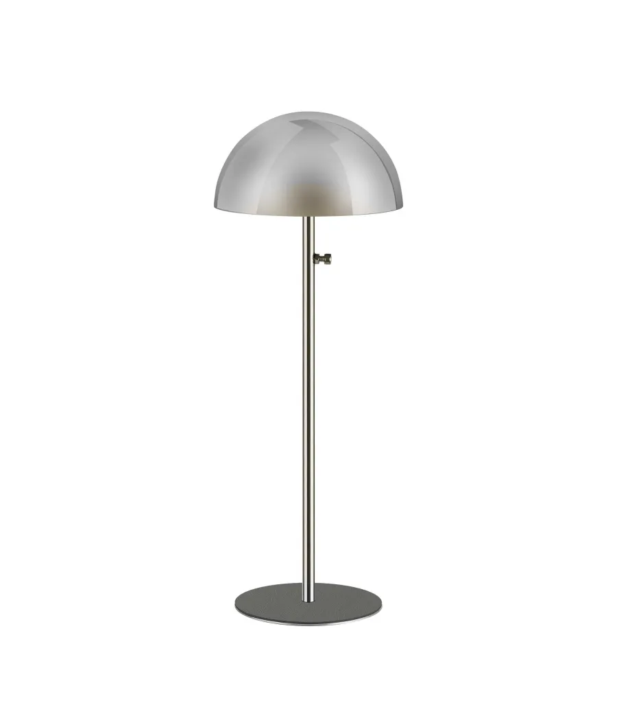 obrazek 2 Stylowy chromowany uchwyt na kapelusz z szarą podstawą