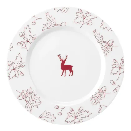 Zdjęcie Piękny stołowy talerz obiadowy 28 cm zdobiony subtelnym motywem - Seltmann Weiden