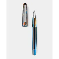 Picture Tibaldi Infrangibile Peacock Blue ballpoint pen