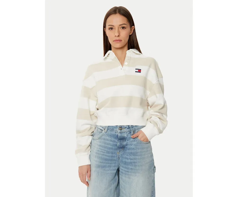obrazek 1 Tommy Jeans Bluza DW0DW19409 Beżowy Relaxed Fit