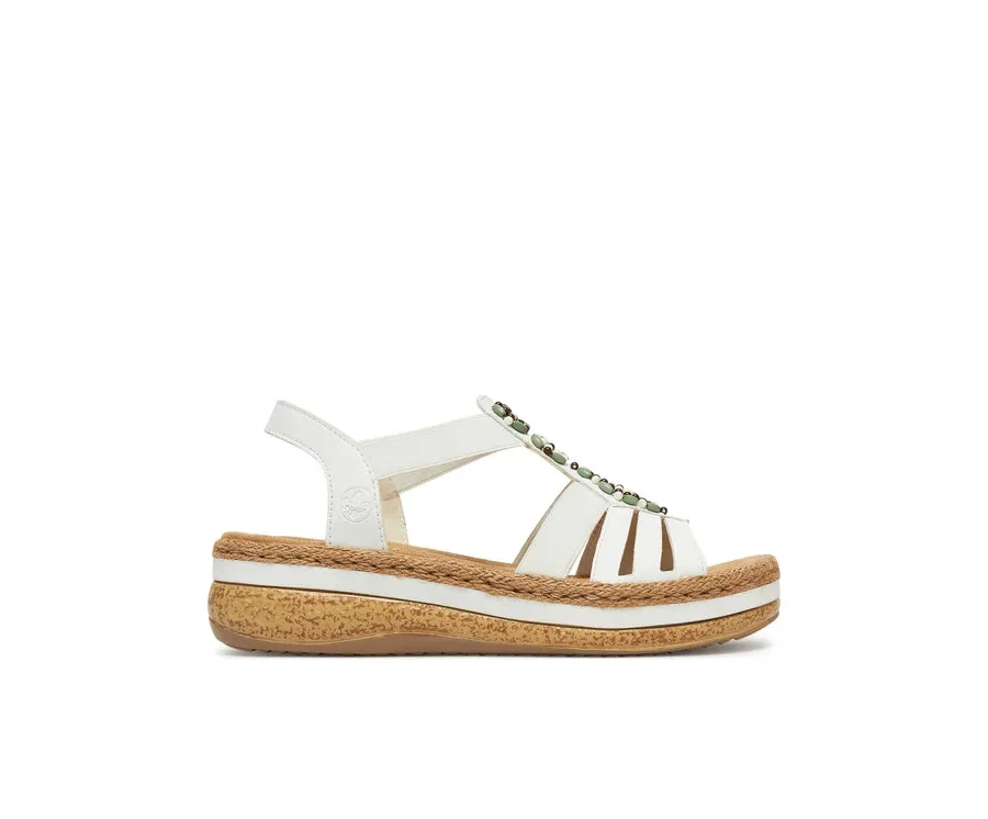 obrazek 1 Rieker Sandały V0920-80 Biały