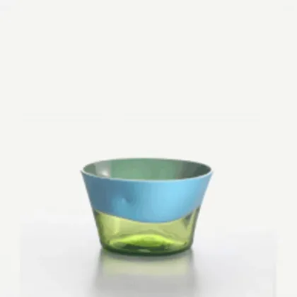 Zdjęcie Zjawiskowa zielona miska ze szkła Murano