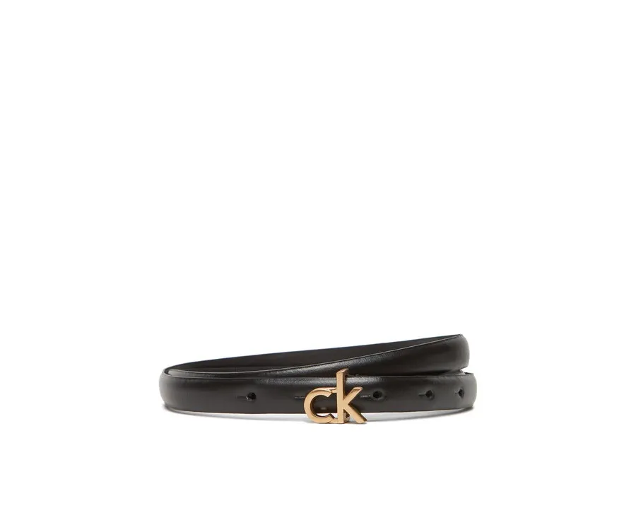 obrazek 1 Calvin Klein Pasek Damski Ck Buckle Skinny Belt 15Mm LV04F7034G Czarny
