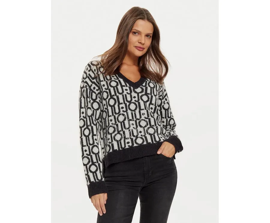 obrazek 1 Liu Jo Sweter WF4436 MA30P Biały Regular Fit