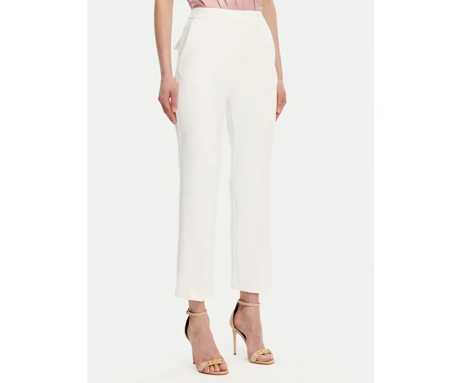 obrazek 1 Elisabetta Franchi Spodnie materiałowe PA-089-51E2-V290 Biały Regular Fit