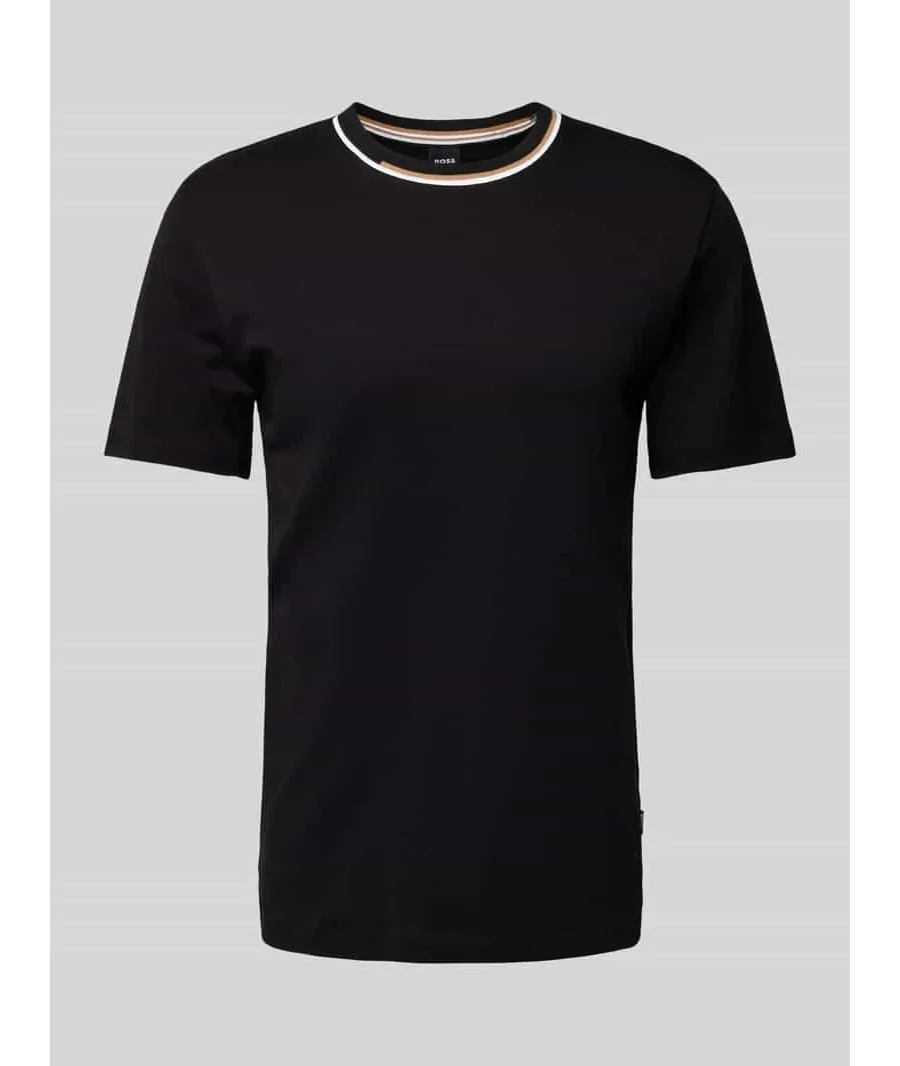 obrazek 1 T-shirt z prążkowanym, okrągłym dekoltem model ‘Thompson’
