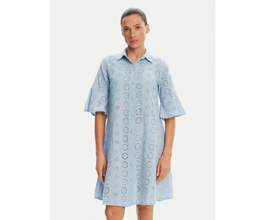 obrazek 1 Iconique Sukienka koszulowa IC25-006 Niebieski Relaxed Fit