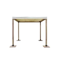 Picture A stylish minimalist gazebo with a roof for a unique garden
